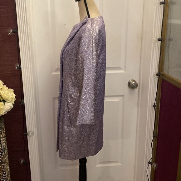 Balenciaga Paris metallic lavender dress coat, size 38(S) - Picture 7 of 14
